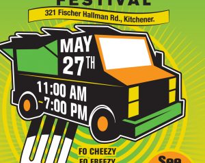 close up of food truck poster
