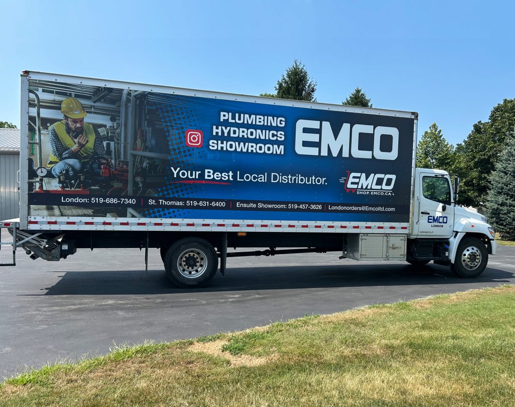 Decals and wrap for box truck